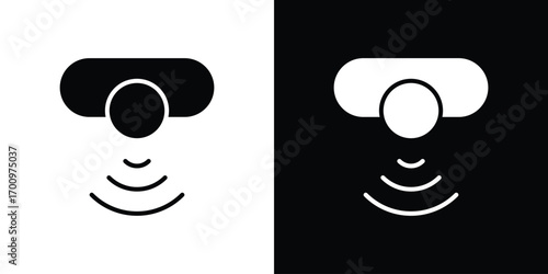 Sensor icon. vector art. solid style pictogram