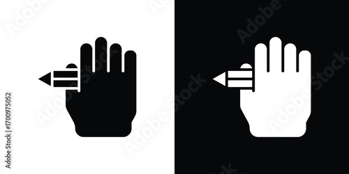 Self expression icon. vector art. solid style pictogram