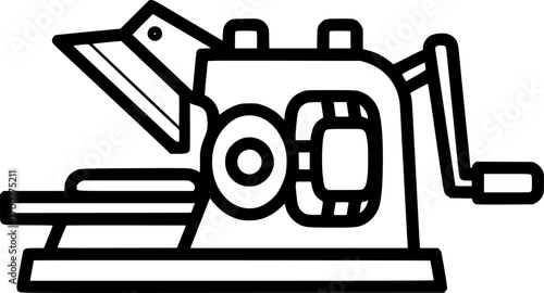 Leather splitter outline icon vector

