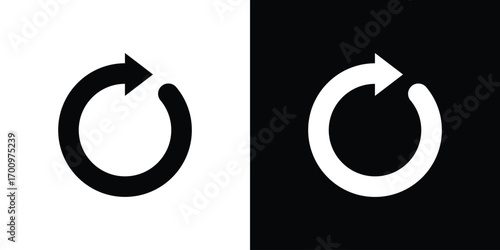 Rotate right icon. vector art. solid style pictogram