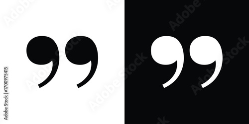 Quote right icon. vector art. solid style pictogram