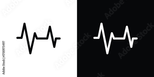 Pulse icon. vector art. solid style pictogram