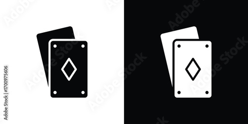Playing cards icon. vector art. solid style pictogram