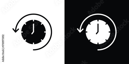 Past time icon. vector art. solid style pictogram