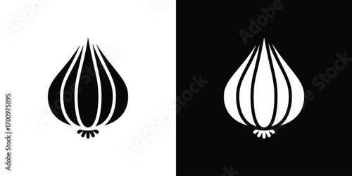 Onion icon. vector art. solid style pictogram