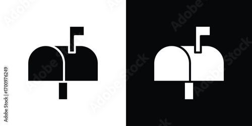 Mailbox icon. vector art. solid style pictogram