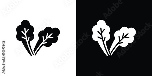 Lettuce icon. vector art. solid style pictogram