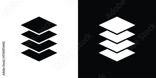 Layers icon. vector art. solid style pictogram