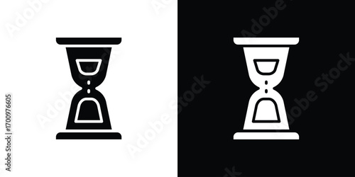 Hourglass end icon. vector art. solid style pictogram