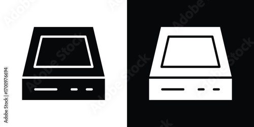 Hard Disk icon. vector art. solid style pictogram