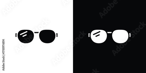 Glasses icon. vector art. solid style pictogram