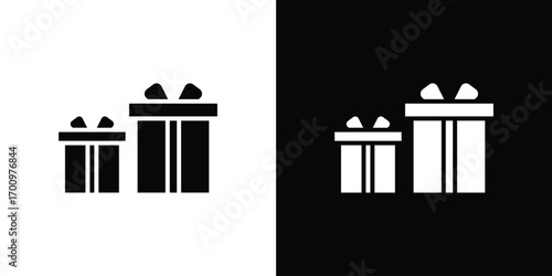 Gifts icon. vector art. solid style pictogram