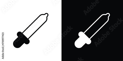 Eye dropper icon. vector art. solid style pictogram