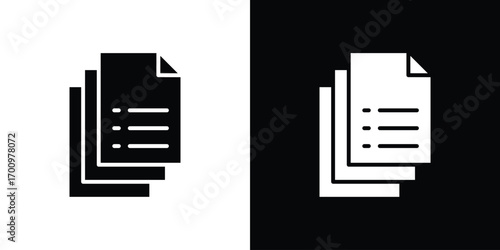 Document icon. vector art. solid style pictogram