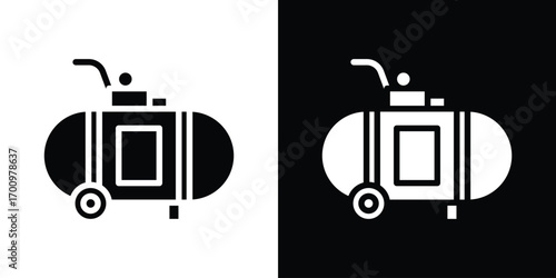Compressor icon. vector art. solid style pictogram