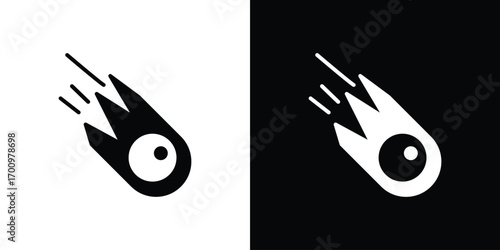 Comet icon. vector art. solid style pictogram