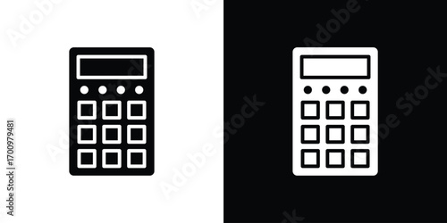 Calculator icon. vector art. solid style pictogram