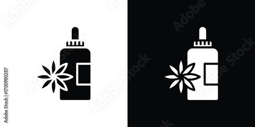 Bach flowers icon. vector art. solid style pictogram