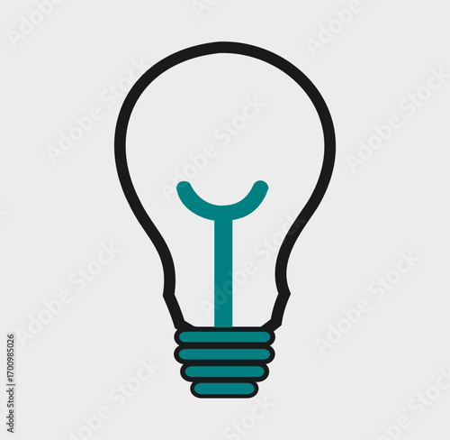 Lightbulb Icon — Off State — Vector Illustration