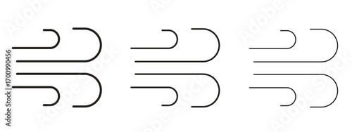 Wind icon illustration. Editable stroke. Pixel perfect