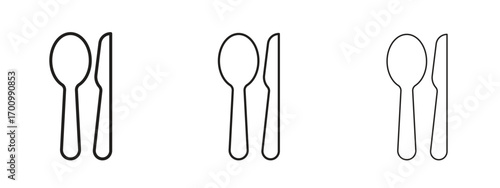 Utensils icon illustration. Editable stroke. Pixel perfect