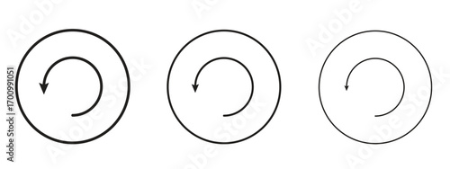 Undo icon illustration. Editable stroke. Pixel perfect