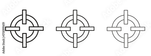 Target icon illustration. Editable stroke. Pixel perfect