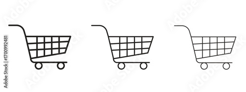 Shopping icon illustration. Editable stroke. Pixel perfect