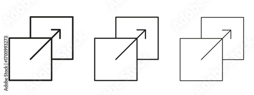 Resize icon illustration. Editable stroke. Pixel perfect