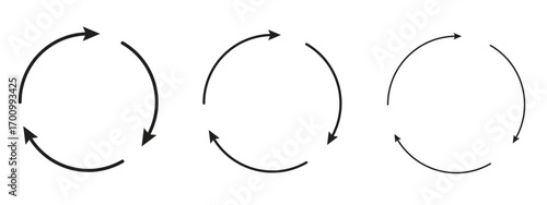 Recycle icon illustration. Editable stroke. Pixel perfect