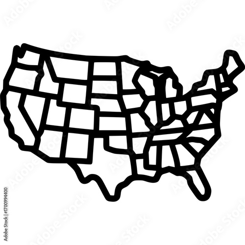 United States Map Icon - 5