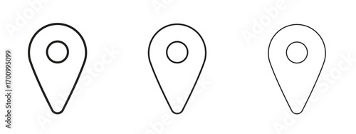 Marker icon illustration. Editable stroke. Pixel perfect