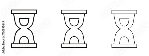 Hourglass icon illustration. Editable stroke. Pixel perfect