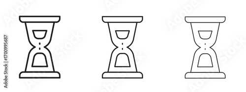 Hourglass end icon illustration. Editable stroke. Pixel perfect