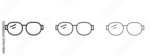 Glasses icon illustration. Editable stroke. Pixel perfect