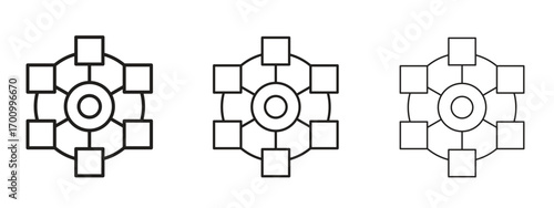 Ferris wheel icon illustration. Editable stroke. Pixel perfect