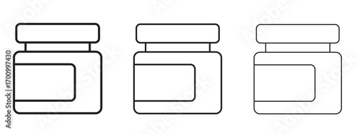 Cream icon illustration. Editable stroke. Pixel perfect