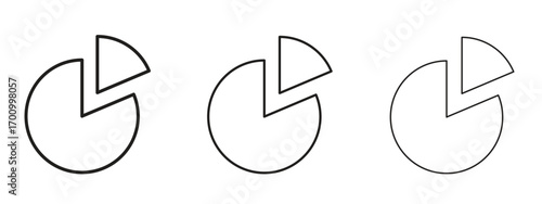 Chart pie icon illustration. Editable stroke. Pixel perfect