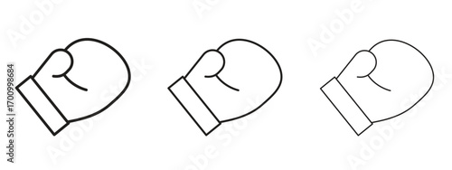 Boxing glove icon illustration. Editable stroke. Pixel perfect