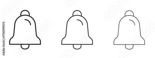 Bell icon illustration. Editable stroke. Pixel perfect