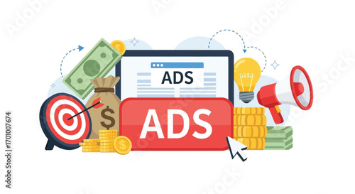 Advertising with Money, Target, and Click Elements