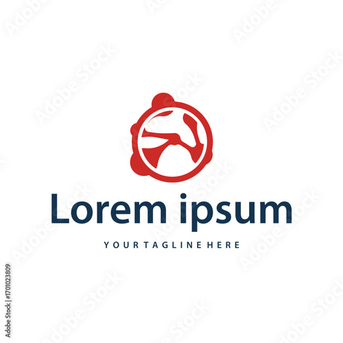Neuron logo design concept of neuronal cell dna molecule atom with simple minimalist concept as icon symbol illustration template