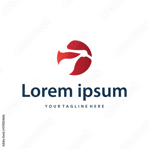 Neuron logo design concept of neuronal cell dna molecule atom with simple minimalist concept as icon symbol illustration template