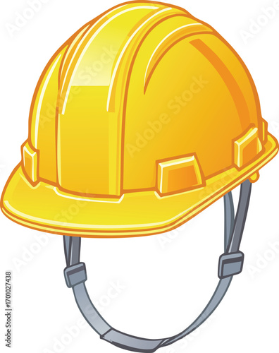 Bright Yellow Safety Helmet for Construction Protection