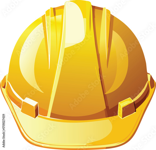 Bright Yellow Safety Helmet for Construction Protection