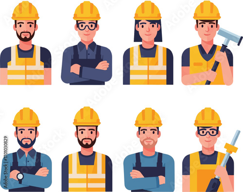 Construction Worker Vector Illustrations