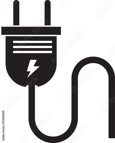 Energy connection electric plug graphic