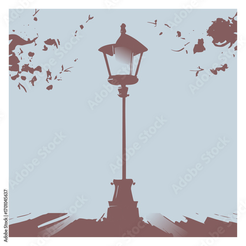 Old fASHIONED sTREET lAMP Illustration