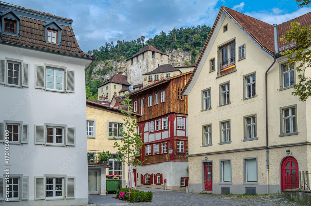 Fototapeta premium Architecture in the old town of Feldkirch, Austria