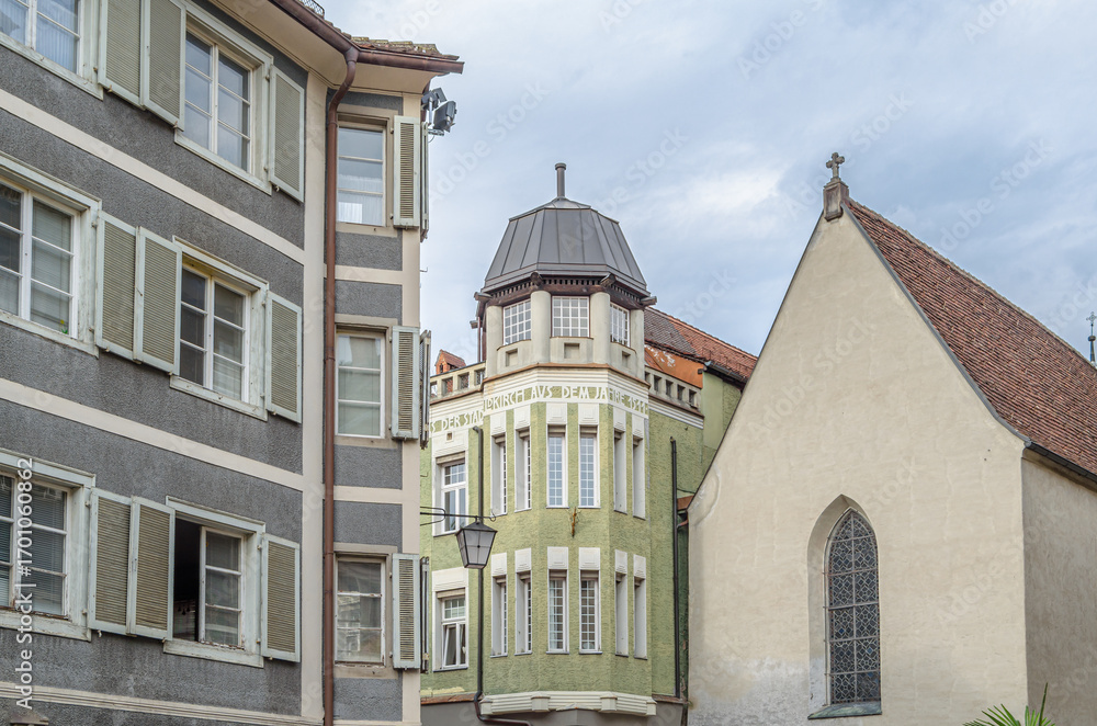 Fototapeta premium Architecture in the old town of Feldkirch, Austria